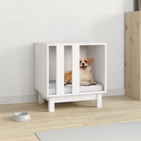 Dog House White Solid pine wood 19.7 x 15.7 x 20.5 in Durable